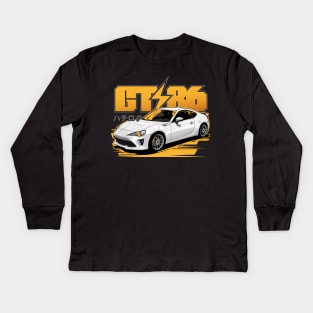 White GT86/FT86 Kids Long Sleeve T-Shirt